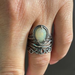 Sterling silver Oct birth stone ring